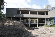 845215 Gezicht op het gebouw van Het Utrechts Archief (Alexander Numankade 199-201) te Utrecht, tijdens de verbouwing.